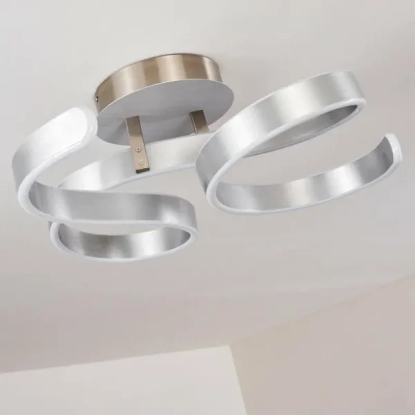 hofstein Plafonnier Chippewa LED Nickel mat, 1 lumière* Lampes Modernes