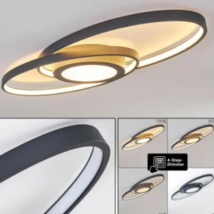 hofstein Plafonnier Chunky LED Gris, 1 lumière* Lampes Modernes