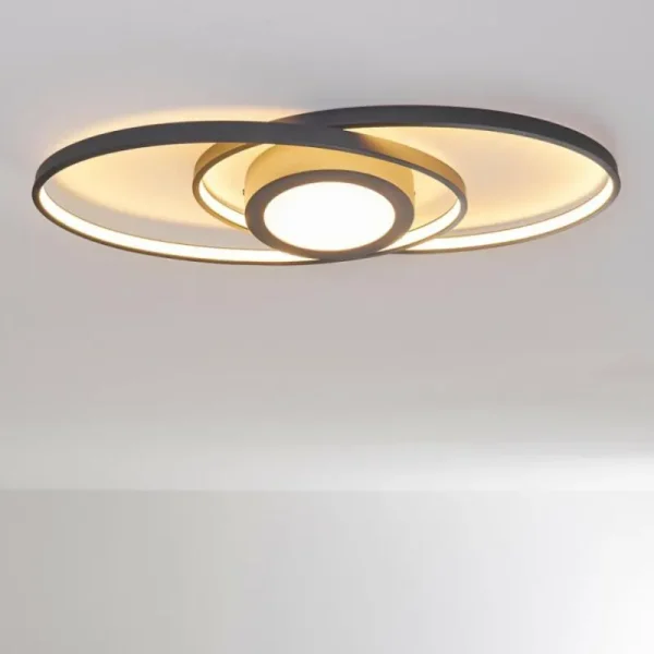 hofstein Plafonnier Chunky LED Gris, 1 lumière* Lampes Modernes