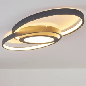 hofstein Plafonnier Chunky LED Gris, 1 lumière* Lampes Modernes