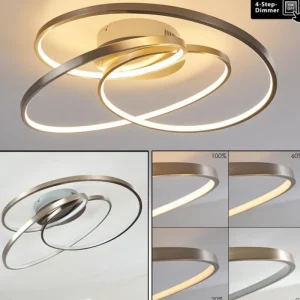 hofstein Plafonnier Chute LED Nickel mat, 1 lumière* Lampes Modernes
