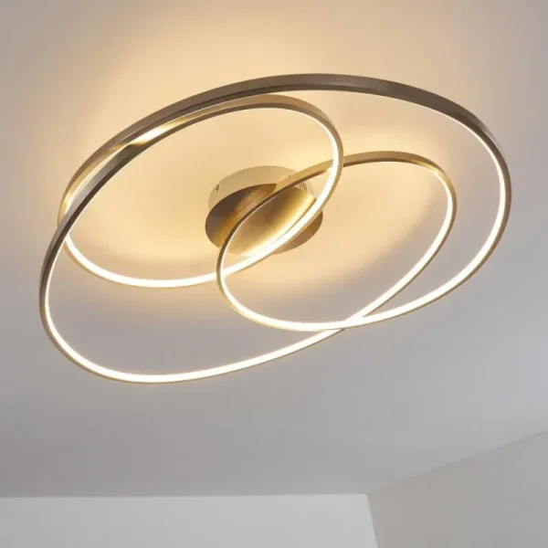 hofstein Plafonnier Chute LED Nickel mat, 1 lumière* Lampes Modernes