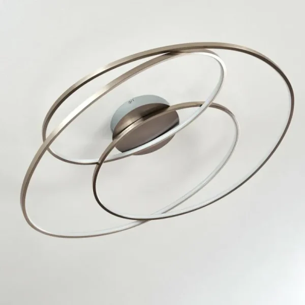 hofstein Plafonnier Chute LED Nickel mat, 1 lumière* Lampes Modernes