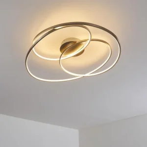 hofstein Plafonnier Chute LED Nickel mat, 1 lumière* Lampes Modernes