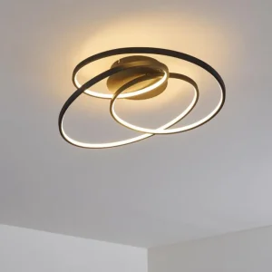 hofstein Plafonnier Chute LED Noir, 1 lumière* Lampes Modernes