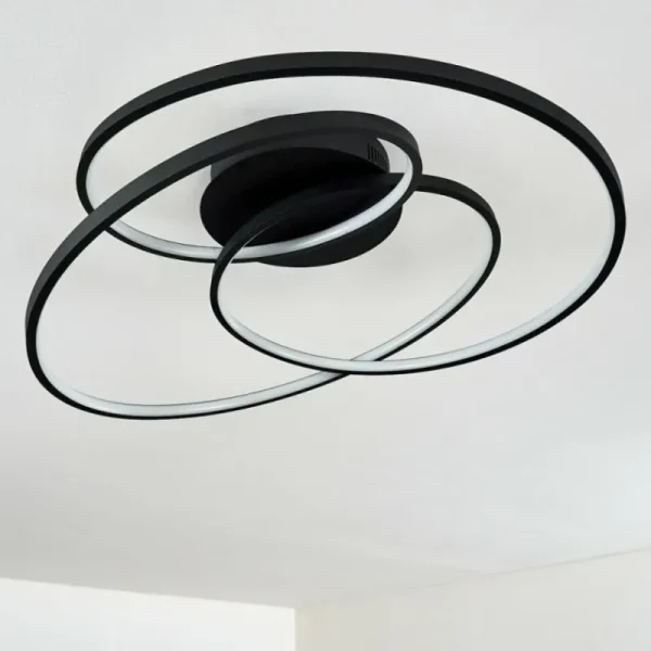 hofstein Plafonnier Chute LED Noir, 1 lumière* Lampes Modernes