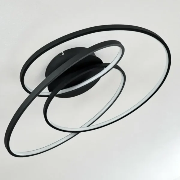 hofstein Plafonnier Chute LED Noir, 1 lumière* Lampes Modernes