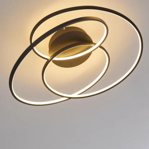 hofstein Plafonnier Chute LED Noir, 1 lumière* Lampes Modernes