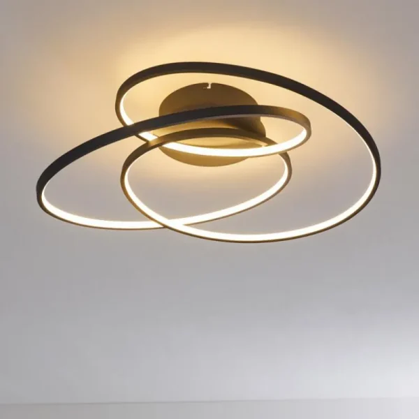 hofstein Plafonnier Chute LED Noir, 1 lumière* Lampes Modernes