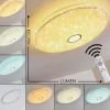 hofstein Plafonnier Cirque LED Chrome, 1 lumière, Télécommandes, Changeur de couleurs* Lampes Modernes