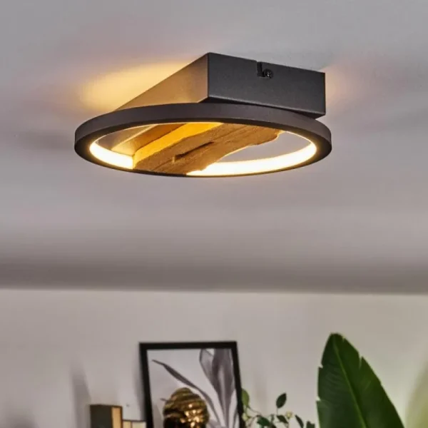 hofstein Plafonnier Cornol LED Écru, Noir, 1 lumière* Lampes Modernes