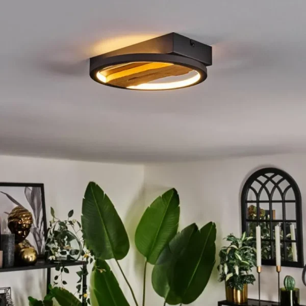hofstein Plafonnier Cornol LED Écru, Noir, 1 lumière* Lampes Modernes