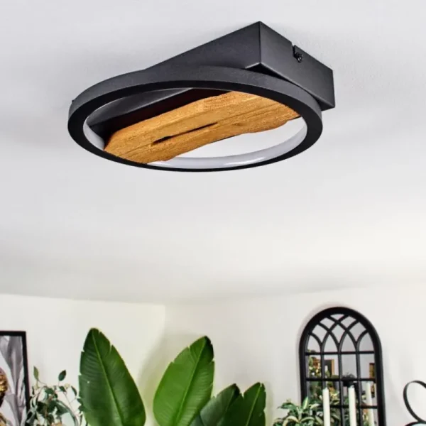 hofstein Plafonnier Cornol LED Écru, Noir, 1 lumière* Lampes Modernes