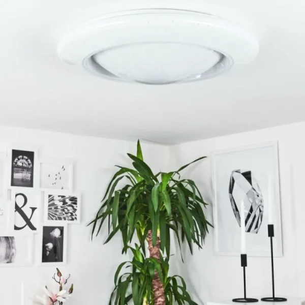 hofstein Plafonnier Cresta LED Blanc, 2 lumières, Changeur de couleurs* Lampes Modernes
