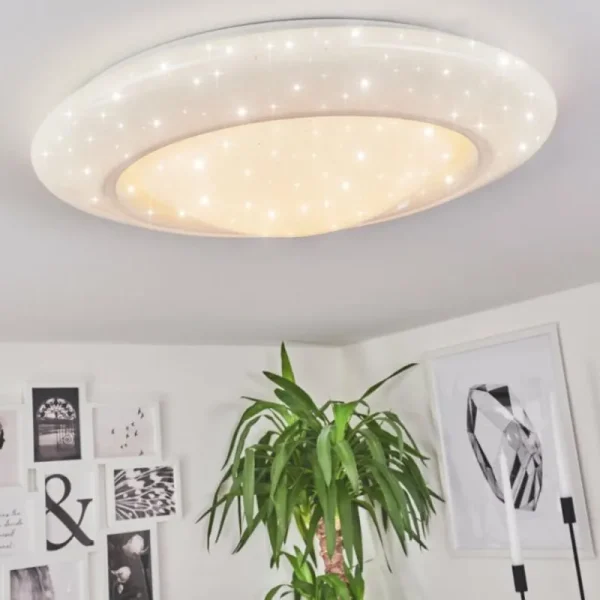 hofstein Plafonnier Cresta LED Blanc, 2 lumières, Changeur de couleurs* Lampes Modernes
