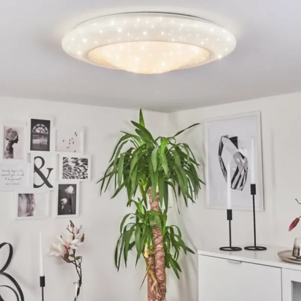 hofstein Plafonnier Cresta LED Blanc, 2 lumières, Changeur de couleurs* Lampes Modernes