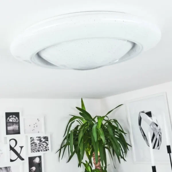 hofstein Plafonnier Cresta LED Blanc, 2 lumières, Changeur de couleurs* Lampes Modernes