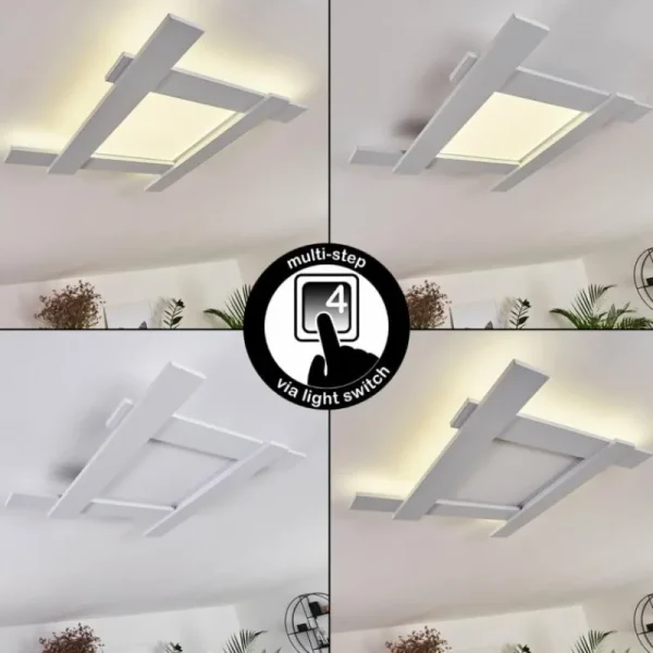hofstein Plafonnier Cuchara LED Blanc, 1 lumière* Lampes Modernes