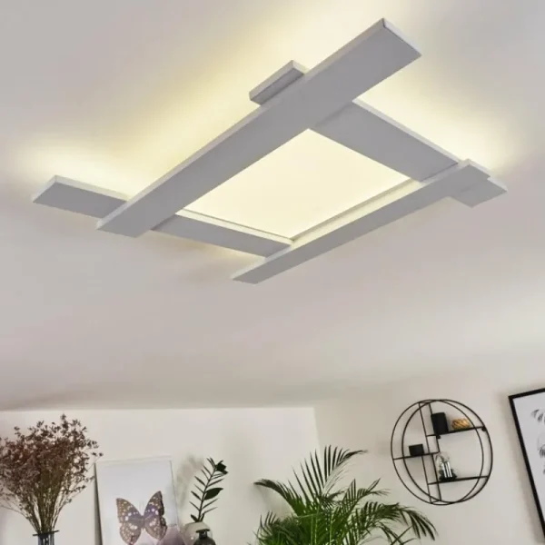 hofstein Plafonnier Cuchara LED Blanc, 1 lumière* Lampes Modernes