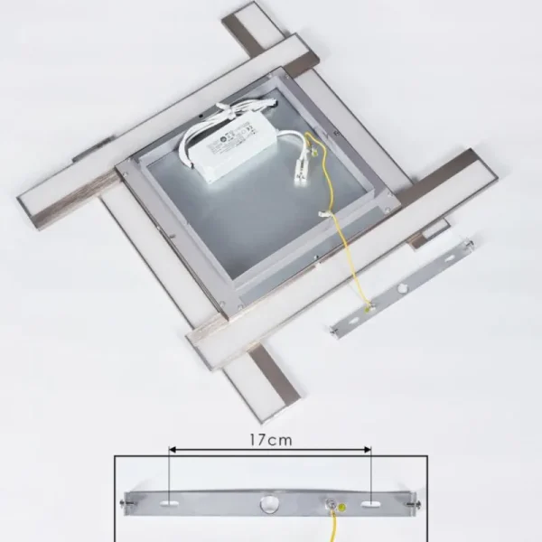 hofstein Plafonnier Cuchara LED Nickel mat, 1 lumière* Lampes Modernes