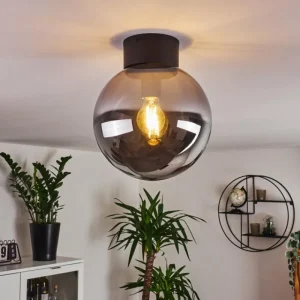 hofstein Plafonnier Cumuato Noir, 1 lumière* Lampes En Verre