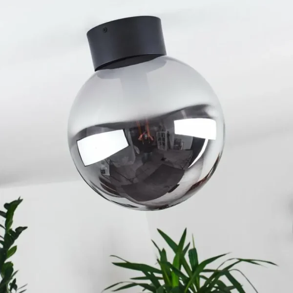 hofstein Plafonnier Cumuato Noir, 1 lumière* Lampes En Verre