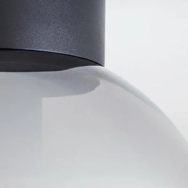 hofstein Plafonnier Cumuato Noir, 1 lumière* Lampes En Verre