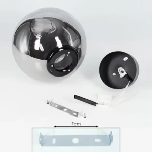 hofstein Plafonnier Cumuato Noir, 1 lumière* Lampes En Verre