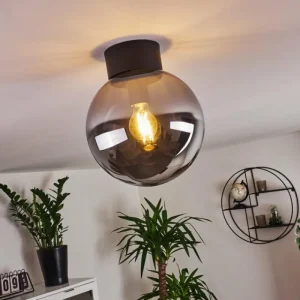 hofstein Plafonnier Cumuato Noir, 1 lumière* Lampes En Verre