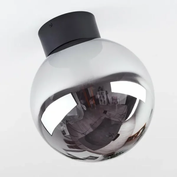 hofstein Plafonnier Cumuato Noir, 1 lumière* Lampes En Verre