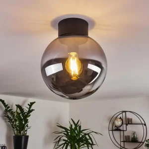 hofstein Plafonnier Cumuato Noir, 1 lumière* Lampes En Verre