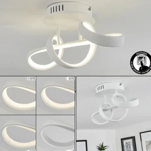 hofstein Plafonnier Dauntey LED Blanc, 1 lumière* Lampes Modernes