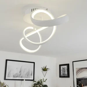 hofstein Plafonnier Dauntey LED Blanc, 1 lumière, Télécommandes* Lampes Modernes