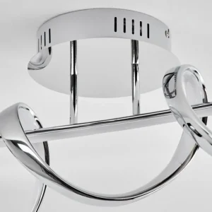 hofstein Plafonnier Dauntey LED Chrome, 1 lumière* Lampes Modernes