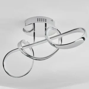 hofstein Plafonnier Dauntey LED Chrome, 1 lumière* Lampes Modernes