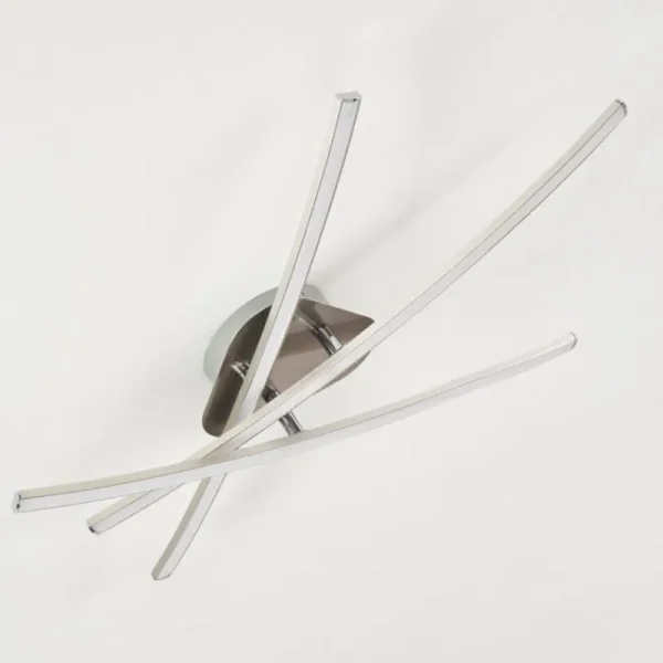 hofstein Plafonnier Deneb LED Nickel mat, 3 lumières* Lampes Modernes