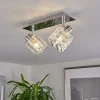 hofstein Plafonnier Desrue Chrome, Argenté, 2 lumières* Lampes Modernes