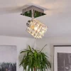 hofstein Plafonnier Desrue Chrome, Argenté, 1 lumière* Lampes Modernes