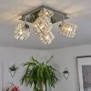 hofstein Plafonnier Desrue Chrome, Argenté, 4 lumières* Lampes Modernes
