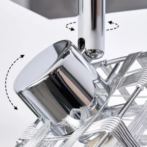 hofstein Plafonnier Desrue Chrome, Argenté, 2 lumières* Lampes Modernes