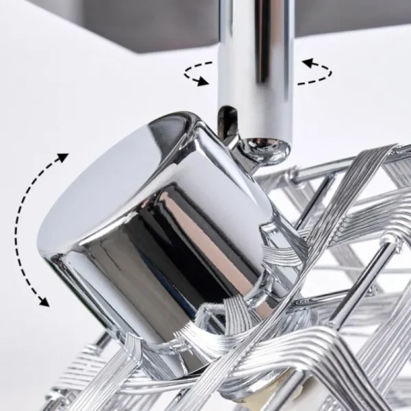 hofstein Plafonnier Desrue Chrome, Argenté, 4 lumières* Lampes Modernes
