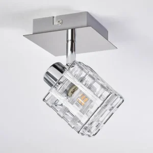 hofstein Plafonnier Desrue Chrome, Argenté, 1 lumière* Lampes Modernes