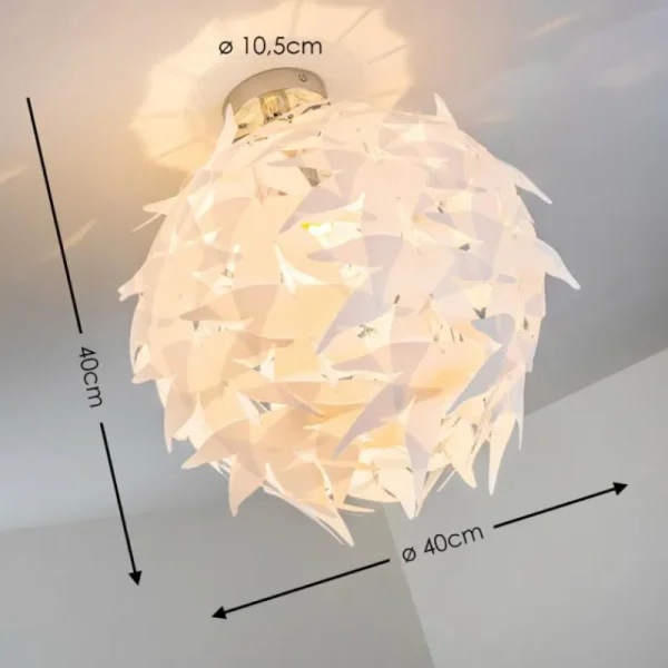hofstein Plafonnier Dokkas Chrome, 1 lumière* Lampes Modernes
