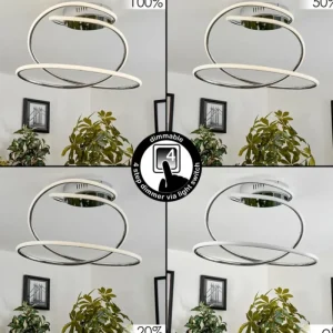 hofstein Plafonnier Donebas LED Chrome, 1 lumière* Lampes Modernes