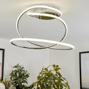 hofstein Plafonnier Donebas LED Chrome, 1 lumière* Lampes Modernes