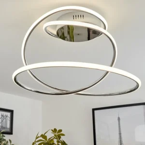 hofstein Plafonnier Donebas LED Chrome, 1 lumière* Lampes Modernes
