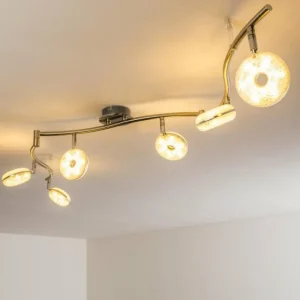 hofstein Plafonnier Donot LED Nickel mat, 6 lumières* Lampes Modernes