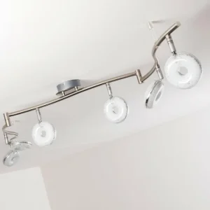 hofstein Plafonnier Donot LED Nickel mat, 6 lumières* Lampes Modernes