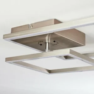 hofstein Plafonnier Doyon LED Nickel mat, 1 lumière* Lampes Modernes