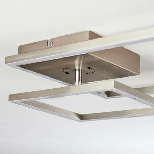 hofstein Plafonnier Doyon LED Nickel mat, 1 lumière* Lampes Modernes